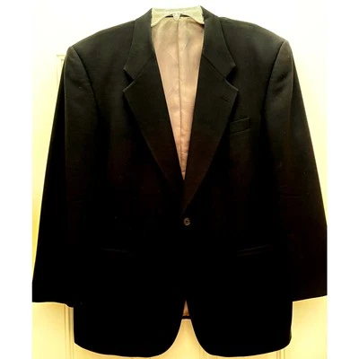 Blazer Tallia Sartoria pura lana peinada para hombre talla 46R negro botón único usado en excelente estado Foto 1 de 4