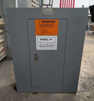 🤪 SQUARE D 100 AMP MAIN AMP PANELBOARD 240/120 VAC 3Ø 4W NQOD424M100 - Image 1 of 4