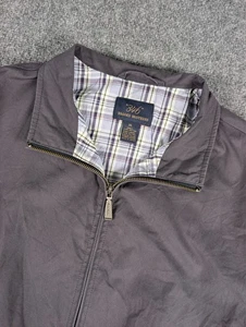 Brooks Brothers 346 Bomber Jacket Mens XL Gray Full Zip Preppy Plaid Lined - Picture 1 of 9