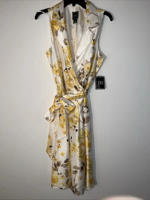 Vestido Estilo Vintage Vaina Amarillo Floral Jessica Howard Talla 12 Primavera Pascua Foto 1 de 4