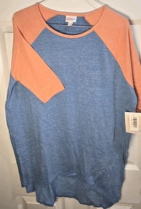Lularoe Irma (Größe XXS) blau/orange, neu mit Etikett, kostenloser Versand! 📦  - Bild 1 von 4
