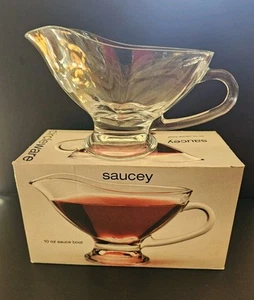 Circle Ware Saucey 10oz Sauce Boat, Clear Glass With Box - Picture 1 of 8