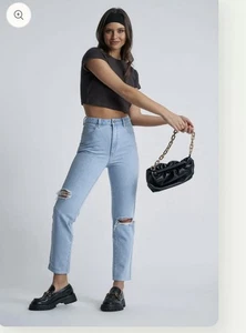 ABRAND 94 High Slim 'Daisy Blue' NWT size 25 - Picture 1 of 5