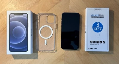 iPhone 12 Schwarz 64GB 88% Akku mit Zubehörpaket - Bild 1 von 3