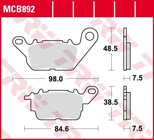 Plaquettes de frein en métal fritté Sv Trw Yamaha Gpd 155-125 Mcb892 - Photo 1/1
