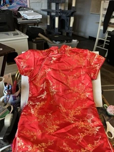 Chinese Traditional Cheongsam Kids Satin Dress Girl Garment One Piece Gown Qipao - Picture 1 of 5