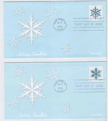 TurtlesTradingPost- Christmas Snow Flakes- 2006 #4113 #4116 Vending Artcraft FDC - Image 1 of 2