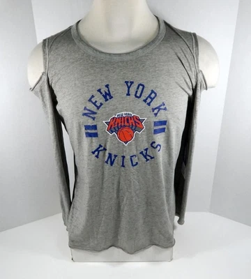 Nueva Camisa Mujer Damas New York Knicks Gris Manga Larga Hombro Frío S Nueva con Etiquetas Foto 1 de 3
