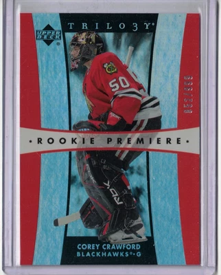 COREY CRAWFORD 05/06 2005 Upper Deck Trilogy Rookie Premiere #238 RC Card #/999 - Image 1 of 2