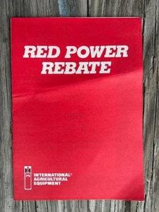 Vintage Original Rare IH International Harvester Red Power Rebate brochure - Picture 1 of 3