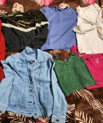 Лот из 6 PcWomen Sz Med одежды джинсовой ткани куртка блузка зима осень длинные рукава - Изображение 1 из 4