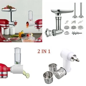 Neu Metall Fleischwolf Wurst Stuffer Gemüseschneider für KitchenAid Mixer M O6V8 - Bild 1 von 10