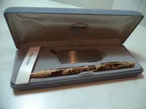 ZIPPO PENNA A SFERA VINTAGE BALLPOINT FINITURA MIMETICA + COLTELLINO NUOVA RARE - Bild 1 von 7