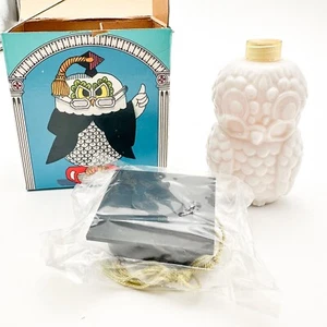 VTG AVON Dr Hoot Sweet Honesty Cologne EMPTY Owl Decanter Collectible w/Box 4oz - Picture 1 of 11