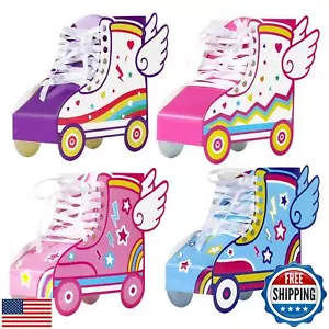 24 Pcs Roller Skating Birthday Party Favor Boxes Roller Skate Paper Boxes Tab - Picture 1 of 5