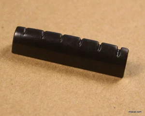 (C46) Slotted Nut Replacement For Electric / Acoustic Guitar 42mm ,BLACK - Picture 1 of 3