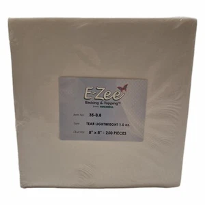 E-Zee Backing for embroidering and other fabrics Tear Lightweight 1.0oz - Picture 1 of 1