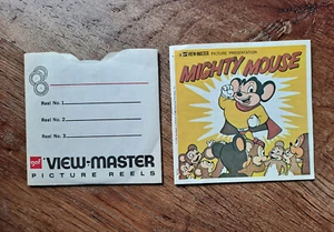 B526 Mighty Mouse Cartoon Powerful Puss View-Master 3 Reels & Booklet 1958 - Picture 1 of 4