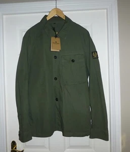 BNWT BELSTAFF FARRIER LIGHTWEIGHT GREEN COTTON OVERSHIRT XL , READ SIZE INFO !! - Picture 1 of 13