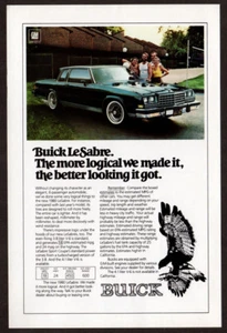 1980 BUICK LeSabre Vintage Original Print AD 2-door blue car photo logical made - Picture 1 of 1