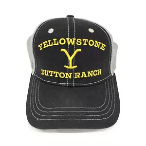 Yellowstone Dutton Ranch Trucker Hat Movie TV Promo Adjustable Mens Black - Picture 1 of 4