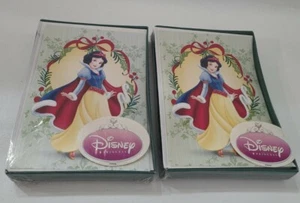 Disney Princess Snow White Holiday Christmas Cards 2 Boxes paper magic New - Picture 1 of 12