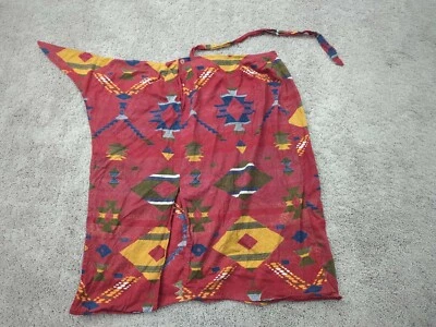 Falda envolvente vintage Talbots para mujer 8 roja estampado suroeste midi geométrico Foto 1 de 4