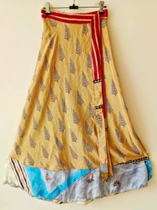Vintage 70's Valentino Silk Skirt Floral Pleated Women's Wrap Silk Midi Skirt - Picture 1 of 7