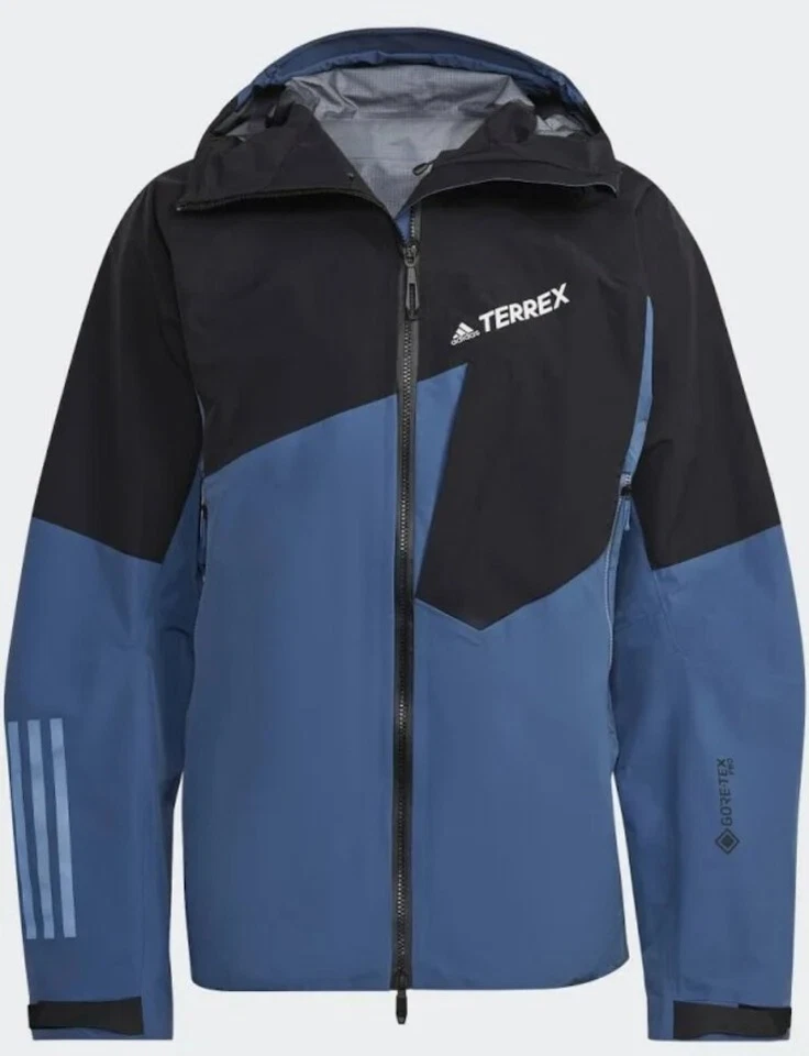 Men Adidas Terrex Techrock GORE-TEX PRO Jacket HE2293 Size Large Wonder Steel