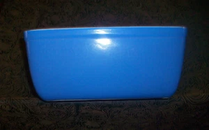 1930s HALL China Westinghouse Blue Refrigerator Dish #2 Repurpose as Planter - Picture 1 of 5