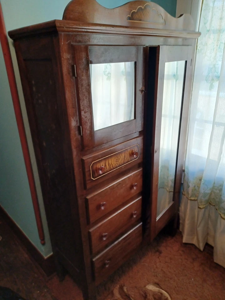 挂架门全长镜,四抽屉带方形门镜  — 第 1/1 张图片