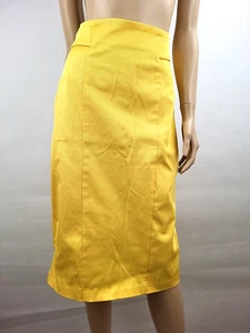 7th Avenue New York & Company Women's Yellow Pencil Skirt Size 10 - Picture 1 of 6