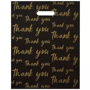 50 Pack 12x15In Extra Thick Thank You Shopping Bags for Boutique Small Business - Picture 1 of 7