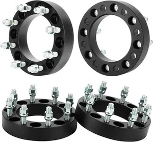 4x 1.5" 8x6.5 Wheel Spacers 9/16" for F-250 F-350 Dodge Ram 2500 3500 Ford E-250 - Picture 1 of 7