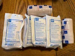 Medline Elastic Compression Bandage Wrap 4”x 5yds ~ Lot Of 6 ~ New Free Shipping - Picture 1 of 1