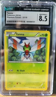 2014 Pokémon TCG Yanma Phantom Forces 3/119 Regular Common -CGC 8.5- - Image 1 of 2