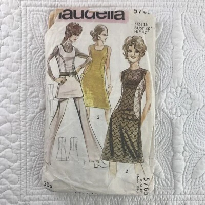 1960'S EMMA PEEL MAUDELLA cut Vintage DRESS And Trouser Pattern Size 18 BUST 40 - Image 1 of 4