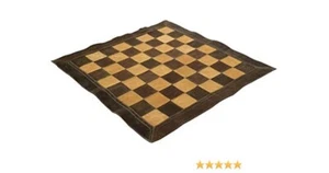 Leder Roll-Up Turnier Schachspiel, (19" x 19" braun) Leder Unikat Schach - Bild 1 von 2