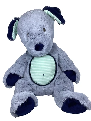 Плюшевый плюшевый мягкий животик Douglas Baby Plumpie Blue Dog Puppy 13 дюймов в полоску животик - Изображение 1 из 4