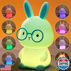 FAMIDUO Bunny Night Light, Rabbit Lamp for Kids, Rechargeable LED Nightlight - Picture 1 of 5