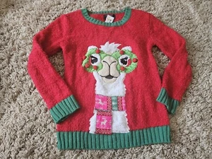 Youth Medium Llama Ugly Sweater - Picture 1 of 2