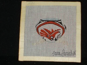 Vintage Hand Painted Needlepoint Canvas SOUTHWEST POTTERY by JANE AURICH  - Picture 1 of 3