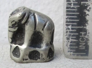 HIGH QUALITY! 19th.c Bronze Opium Weight Elephant 35g. - Picture 1 of 4