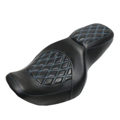 Two-UP Motocycle Seat w/ Diamond Pattern For Harley Road King Street Glide 97-06 - Изображение 1 из 4