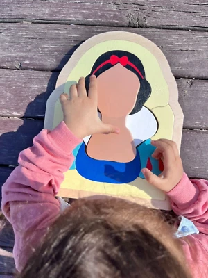 Snow White Giant Wooden Puzzle - Handmade, Safe, and Educational Toy for Kids 3+ - Image 1 of 4