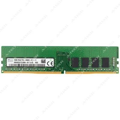 Hynix 16GB DDR4-2666 PC4-21300 2Rx8 ECC UDIMM Server Memory RAM HMA82GU7CJR8N-VK - Image 1 of 2