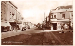 POSTCARD POOLE LONGFLEET ROAD SHOPS CAR ANIMATED SCENE RP - Picture 1 of 2