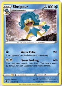 Simipour 069/264 Regular Uncommon Fusion Strike Pokemon Card NM - Picture 1 of 2