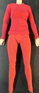1/6 scale Female Red Outfit Shirt Pants Set Clothing Doll For 12" Figure Custom - Picture 1 of 7