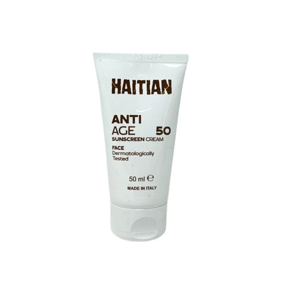 Haitian SunScreen Anti Age Crema Solare Viso SPF50 Protezione Molto Alta, 100ml - Immagine 1 di 1
